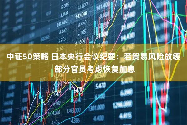中证50策略 日本央行会议纪要：若贸易风险放缓 部分官员考虑恢复加息